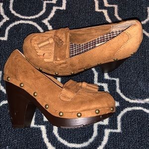 UnionBay Nicolette heels suede tan sz 7M